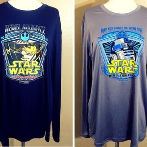 2Champion Size Large Navy & Gray Long Sleeve shirt